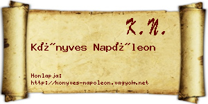 Könyves Napóleon névjegykártya
